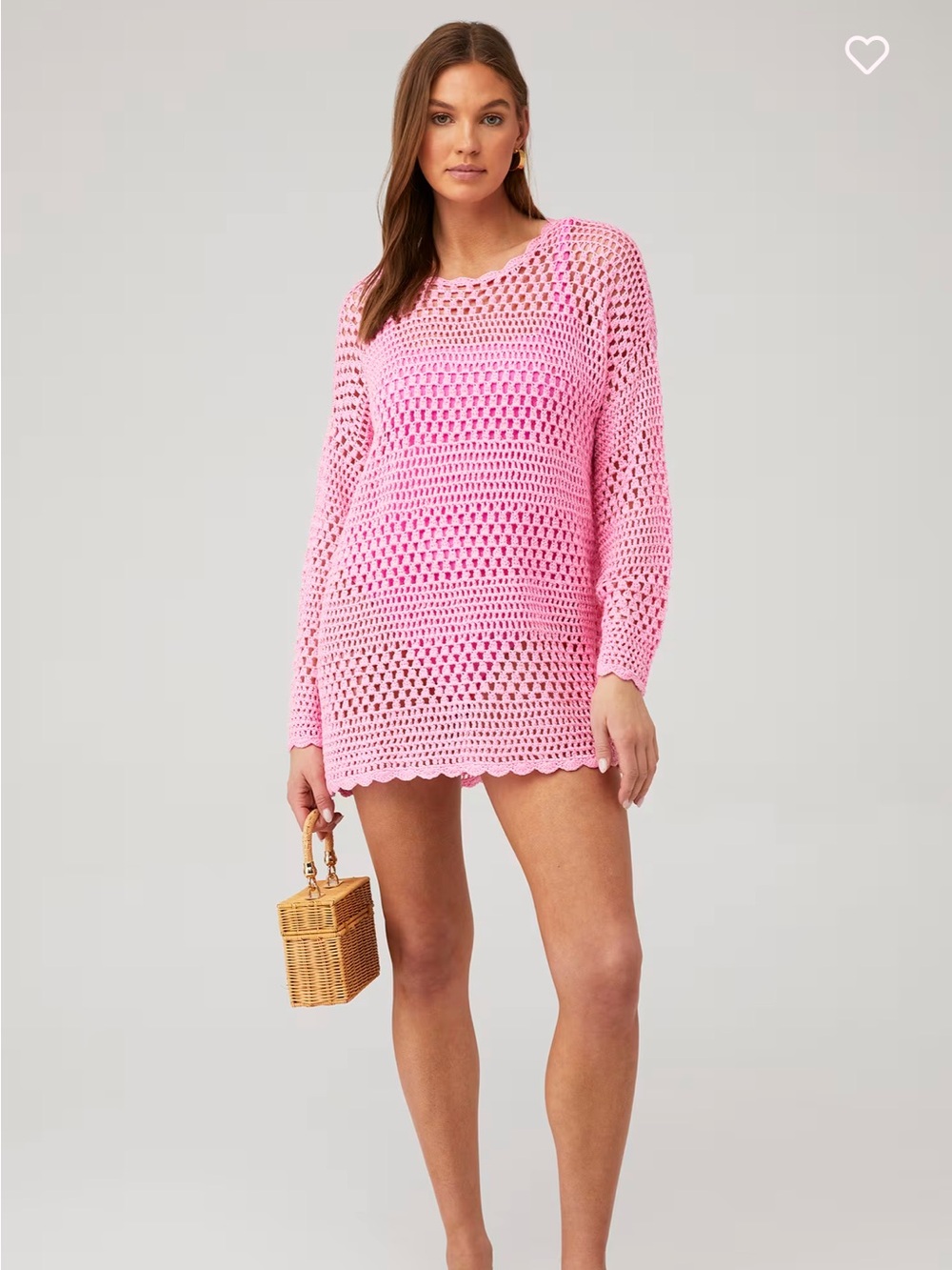 Show Me Your MuMu Pink Crochet Swim Cover-Up